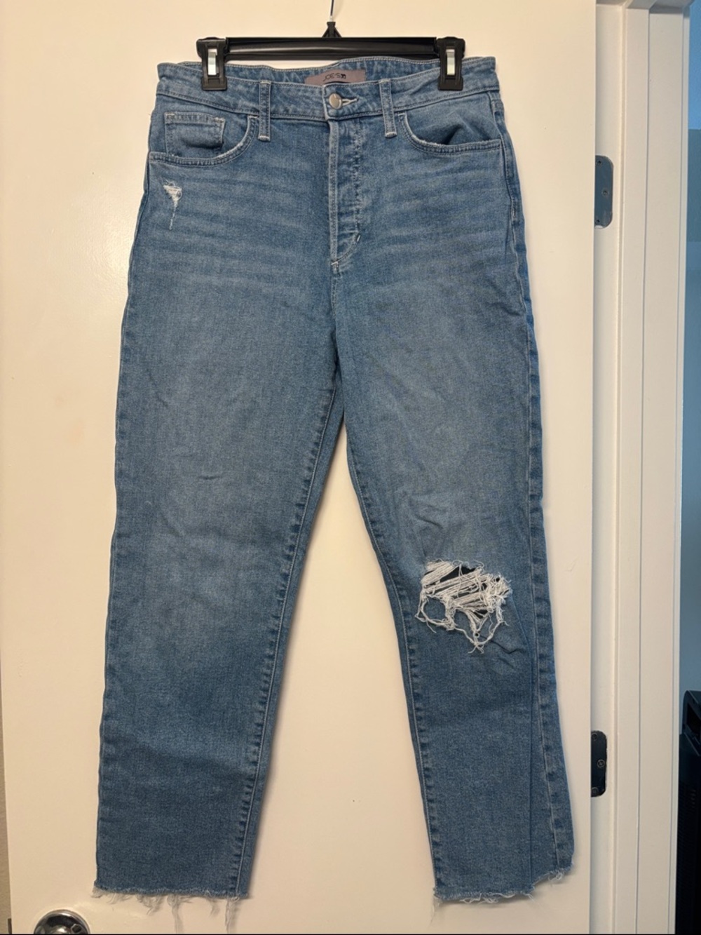 JOES Light Blue Distressed Straight-Leg Jeans